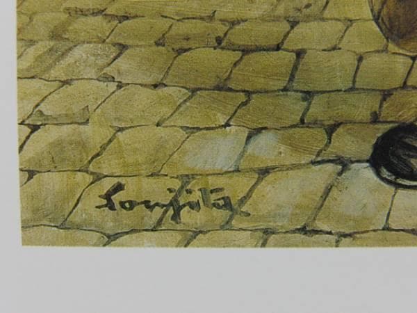 藤田嗣治、【小さな主婦 】、希少な限定額装用画集画、新品高級額 額装付