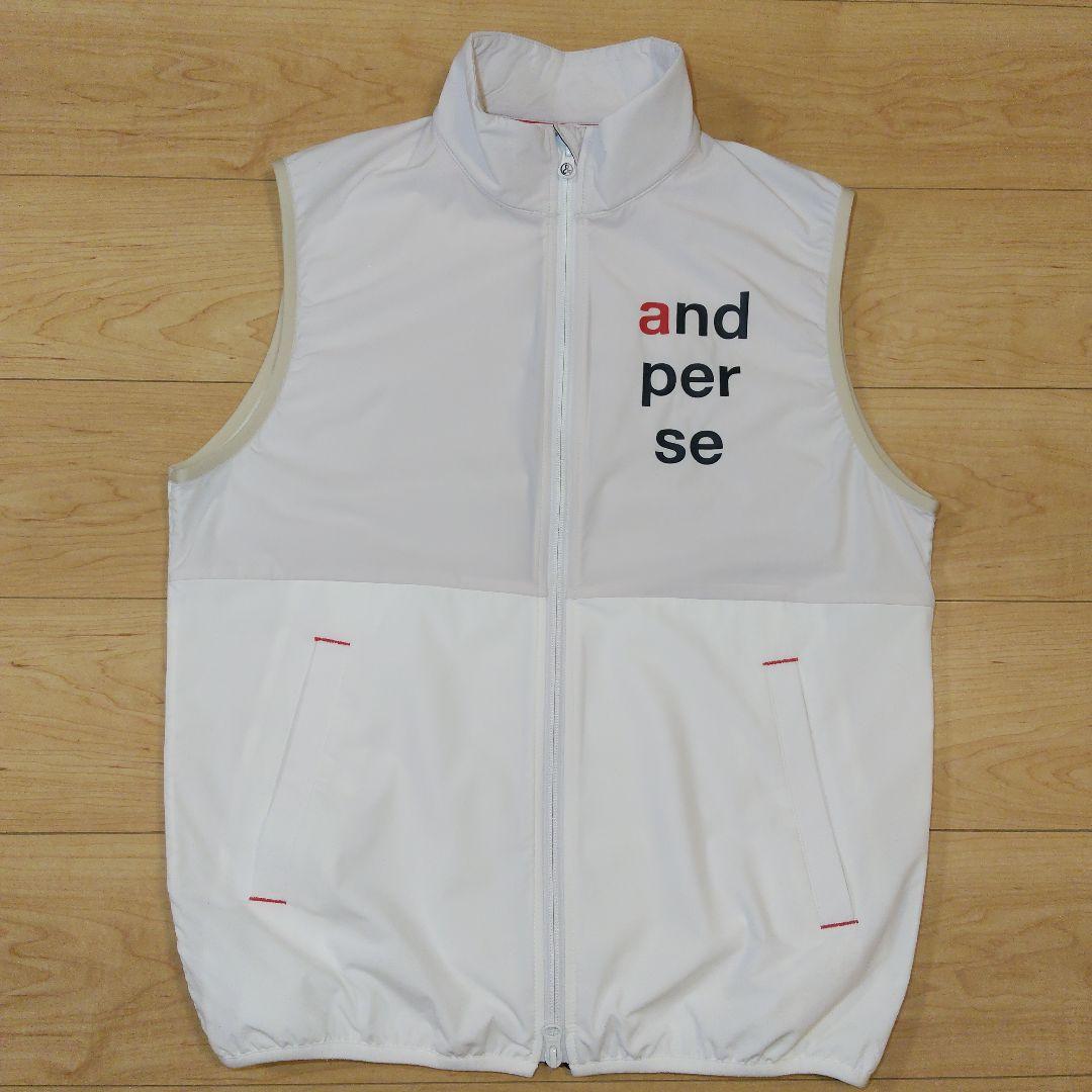 Mサイズ 美品【and per se】アンパスィ フルジップ ベスト