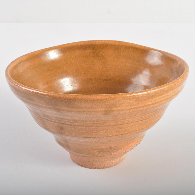 茶道具　益子焼　加守田章二作　茶碗　仕覆付　共布共箱　M　R7054