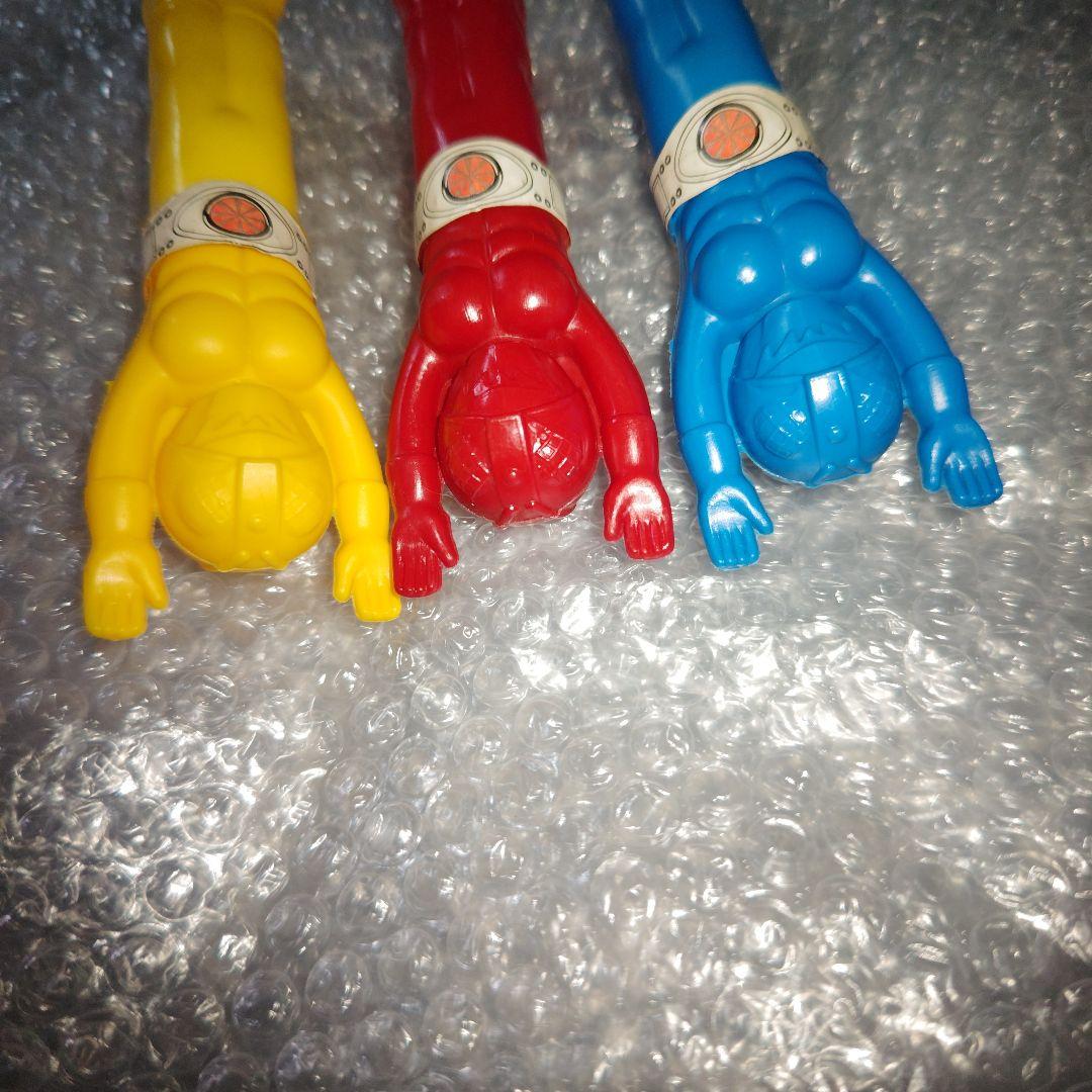 仮面ライダー　ポリ人形　ソフビ　パチ　14cm　3種