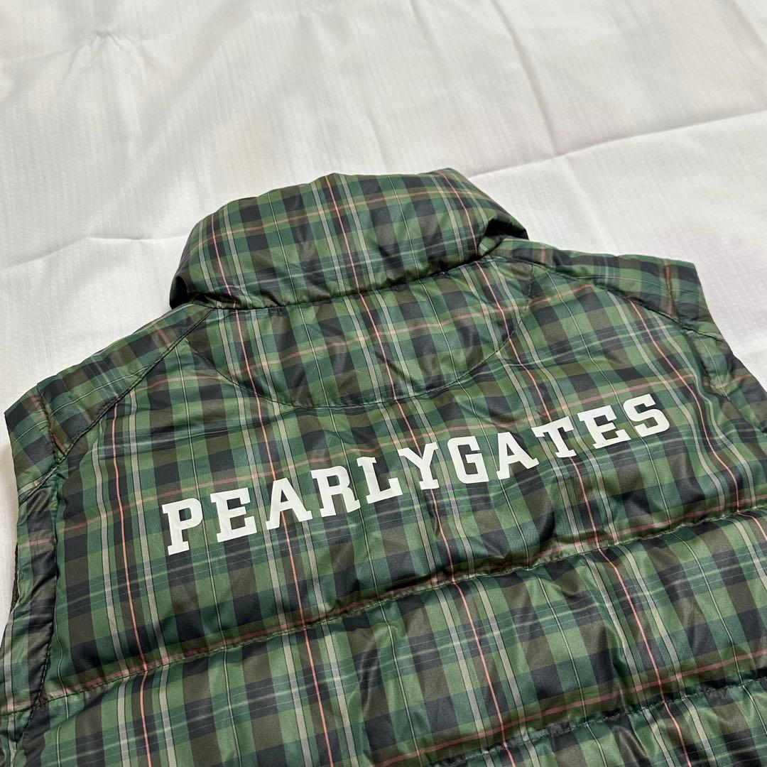 パーリーゲイツ☆レディース☆ダウンベスト☆リバーシブル☆S相当☆グリーン☆カーキ