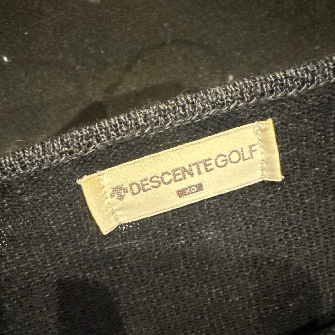 DESCENTE GOLF 長袖ニット・セーター ダークグレー
