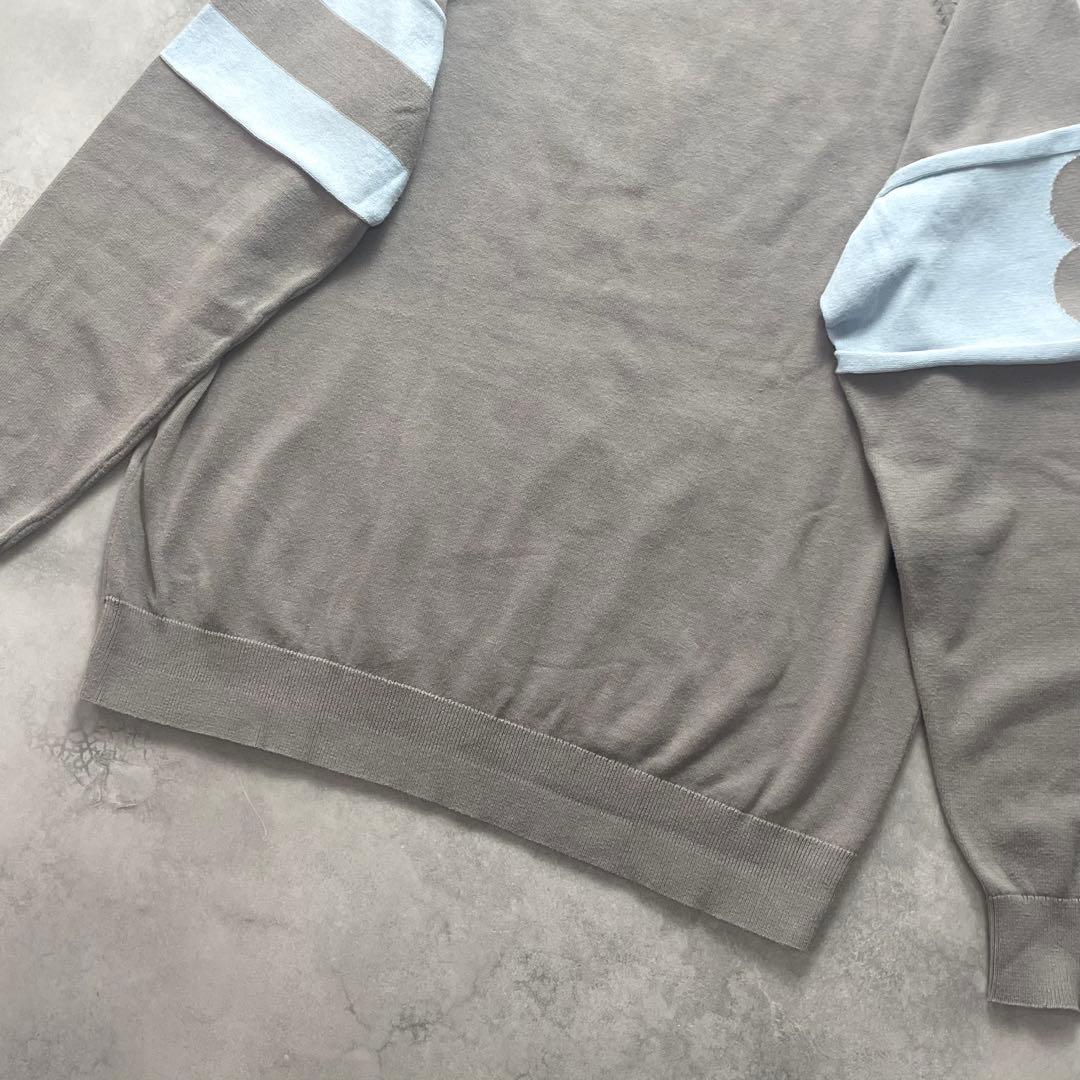 良品 MUTA レタードコットンニットセーターゴルフ サイズ5 M相当