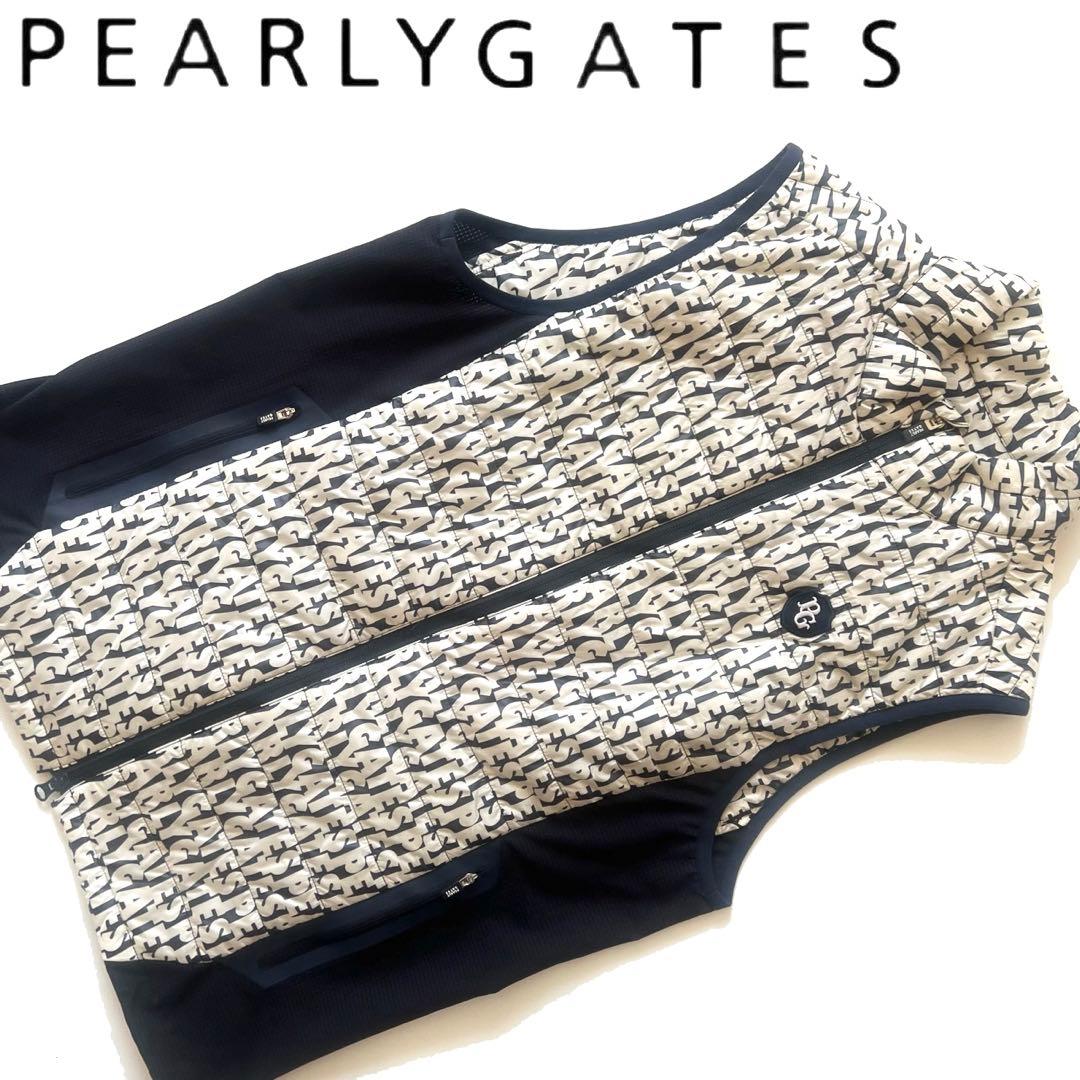 Pearly gates パーリーゲイツ　総柄　ダウンベスト　中綿　メンズ L