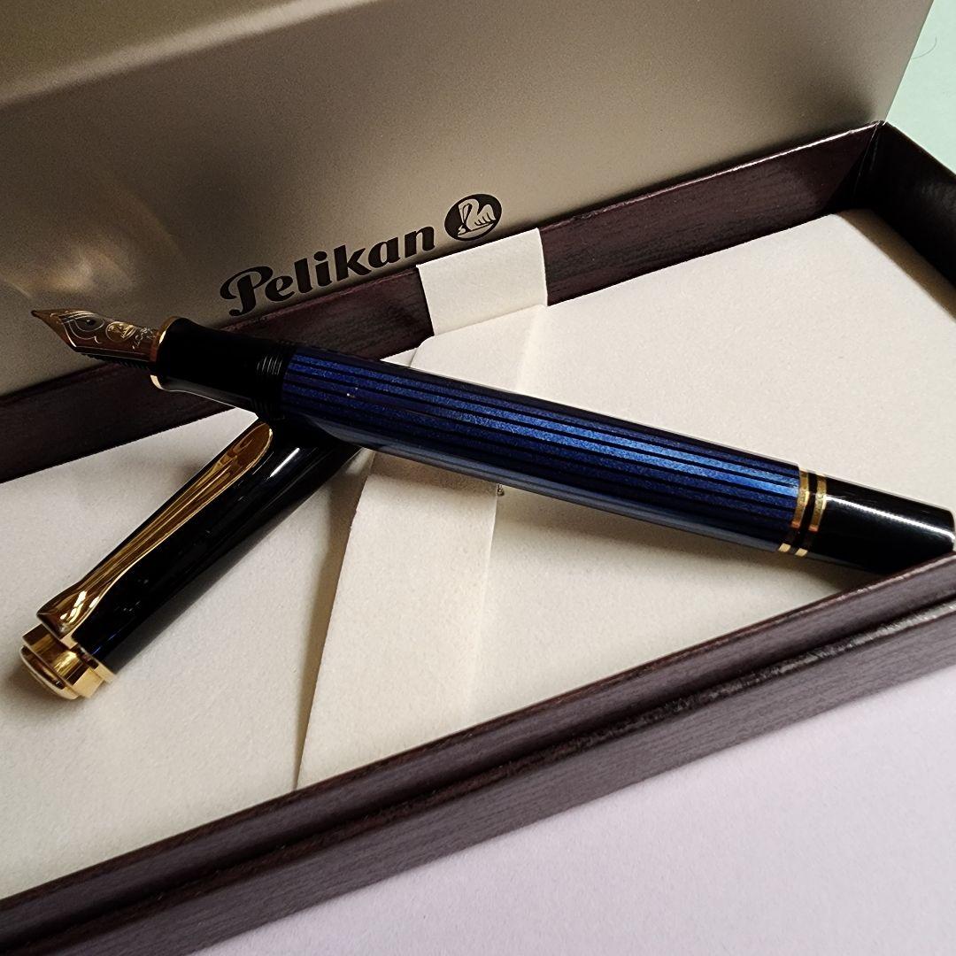 ペリカン スーベレーン M400 青縞【極美品、中字、万年筆】