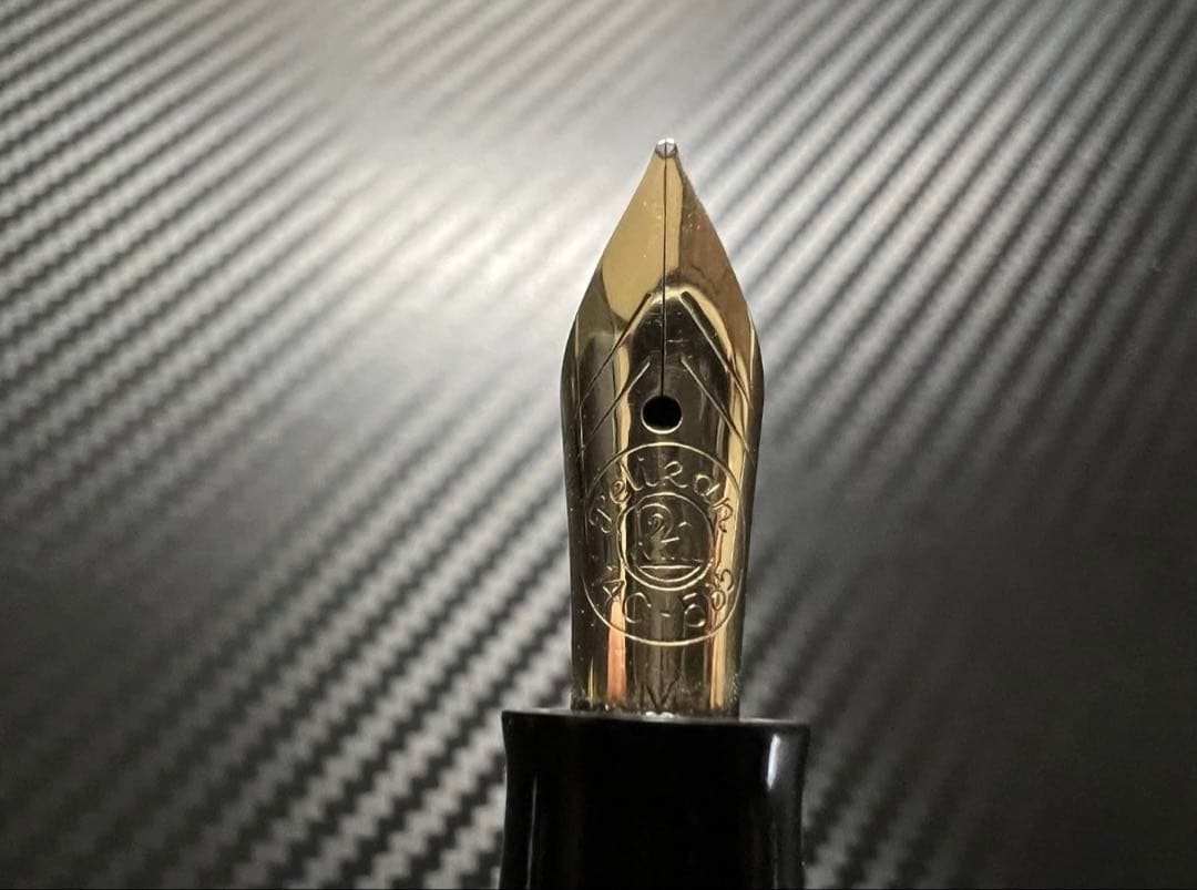 未使用に近い ペリカン 400NN M&K 万年筆 緑縞 M 中字