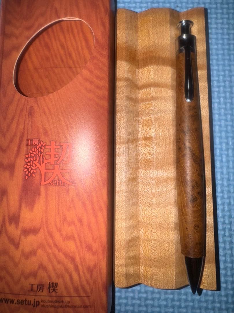 工房楔　チーク瘤杢　上杢　ペンシル