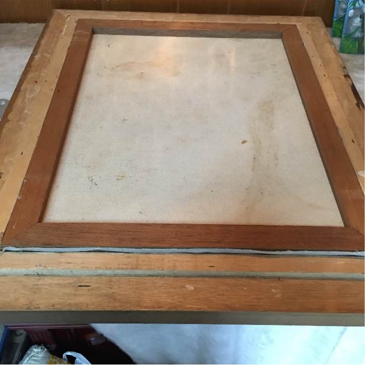 シカの親子 絵画 　アート　インテリア　元大道芸のフランス人より