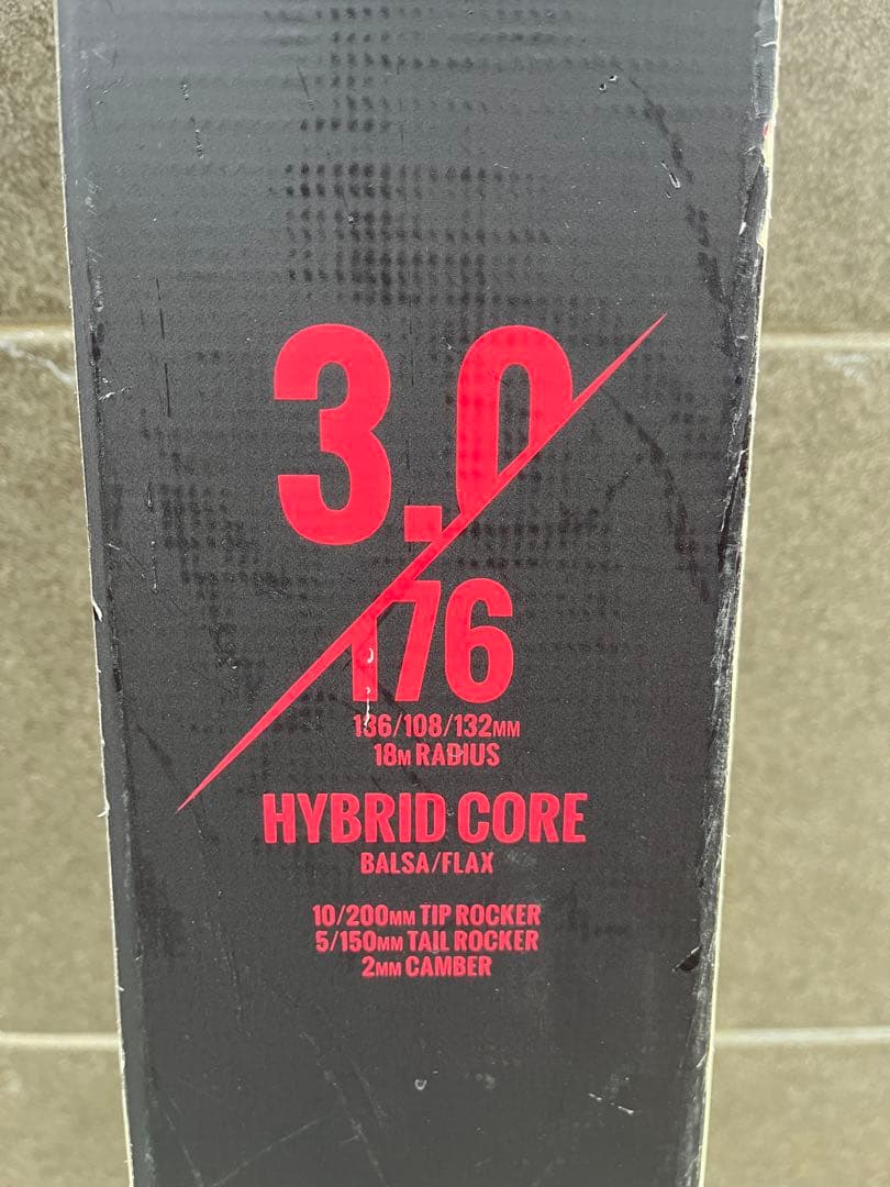 FACTION スキー板 黒 赤 アルパインビンディング付き