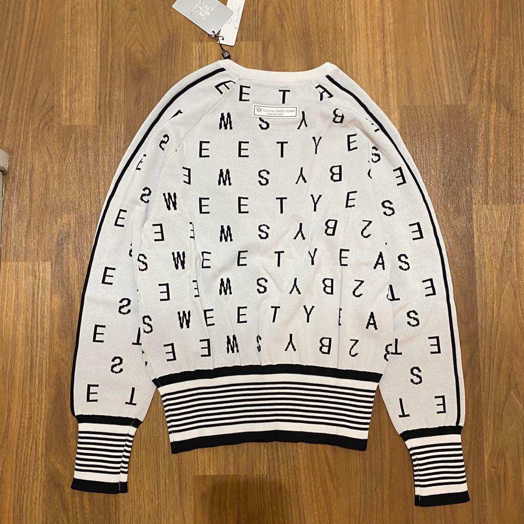 【SY32 SWEET YEARS】レディース ニットシャツ M ホワイト