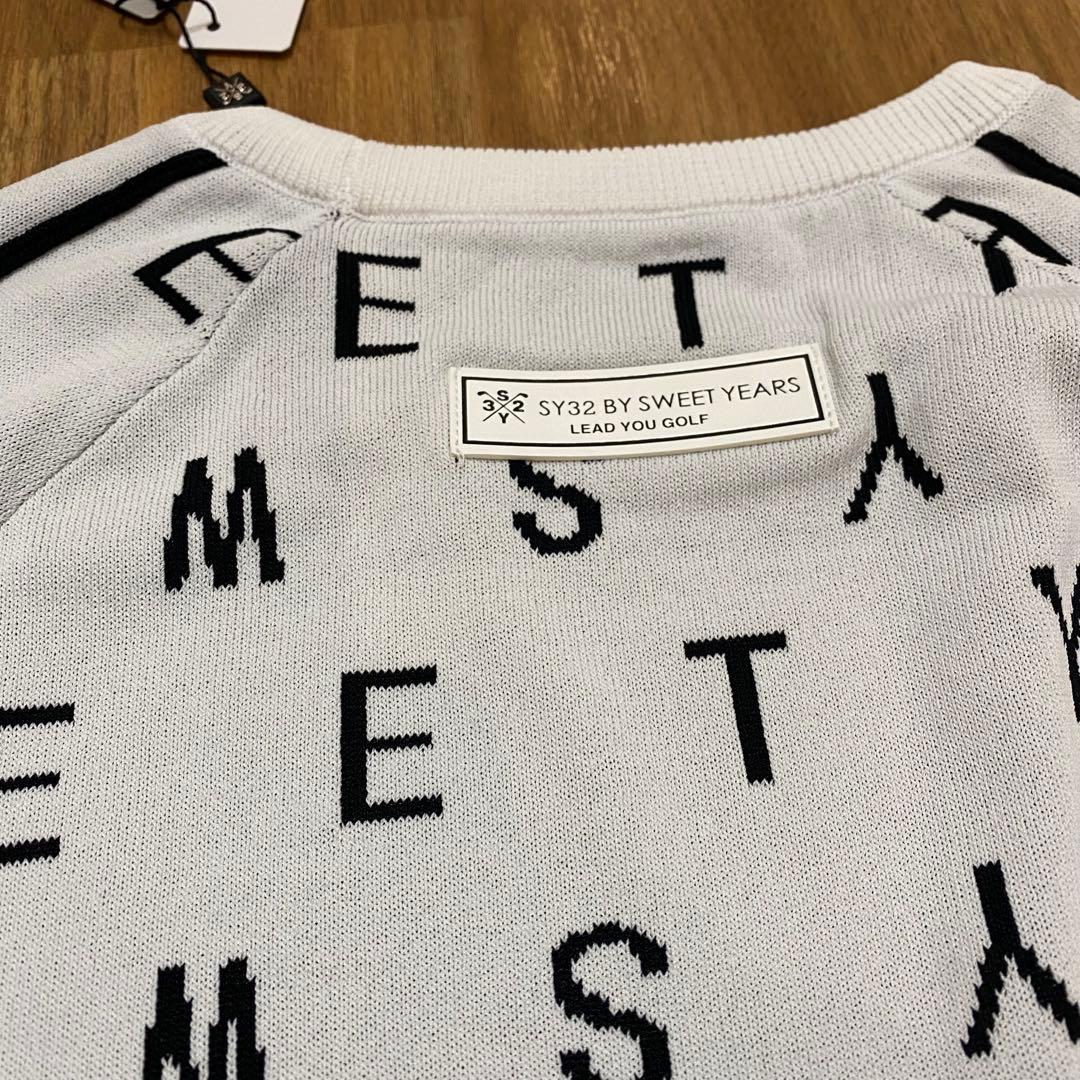 【SY32 SWEET YEARS】レディース ニットシャツ M ホワイト