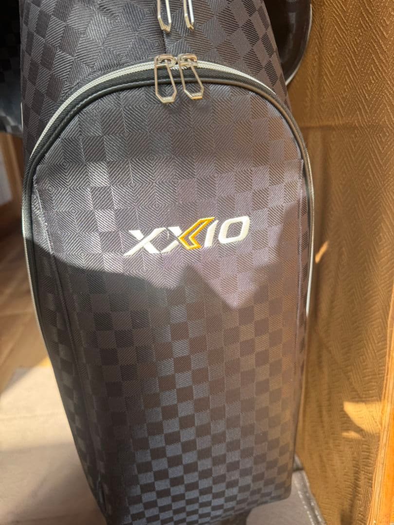 XXIO ゴルフバッグ ブラック チェック柄 ボストンシューズバックセット