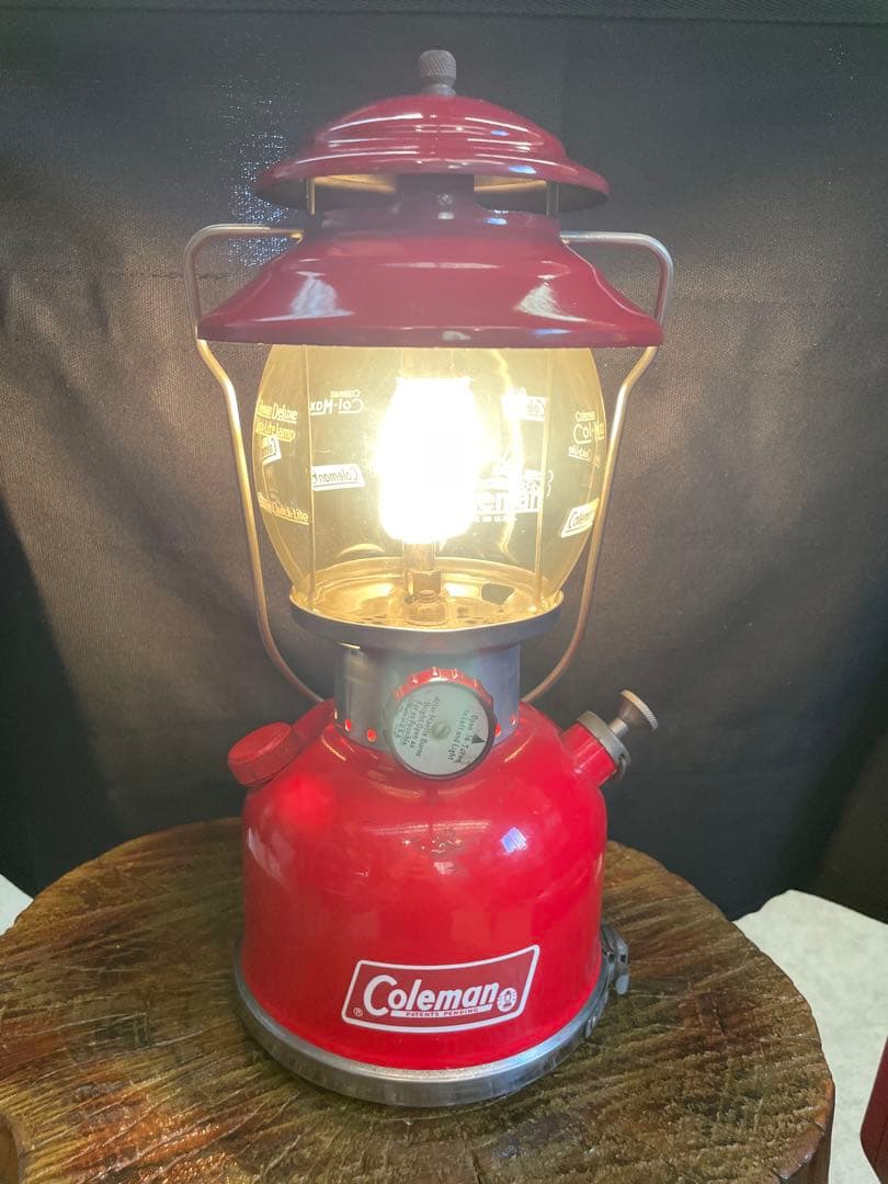 【希少】Colemanランタン200A 1967年1月パテペン＋メタルケース赤