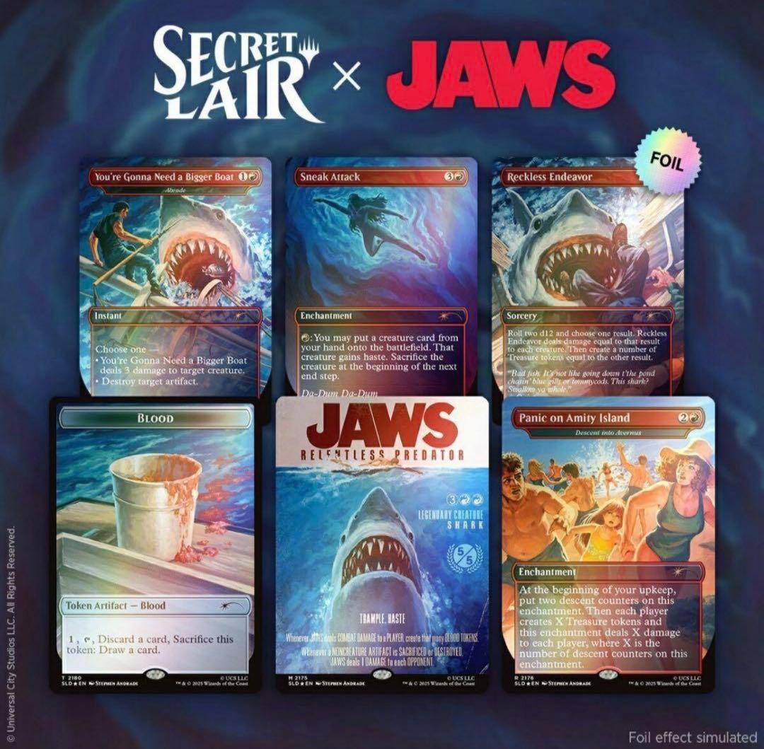 マジック：ザ・ギャザリング Secret Lair x Jaws MTG Rainbow Foil