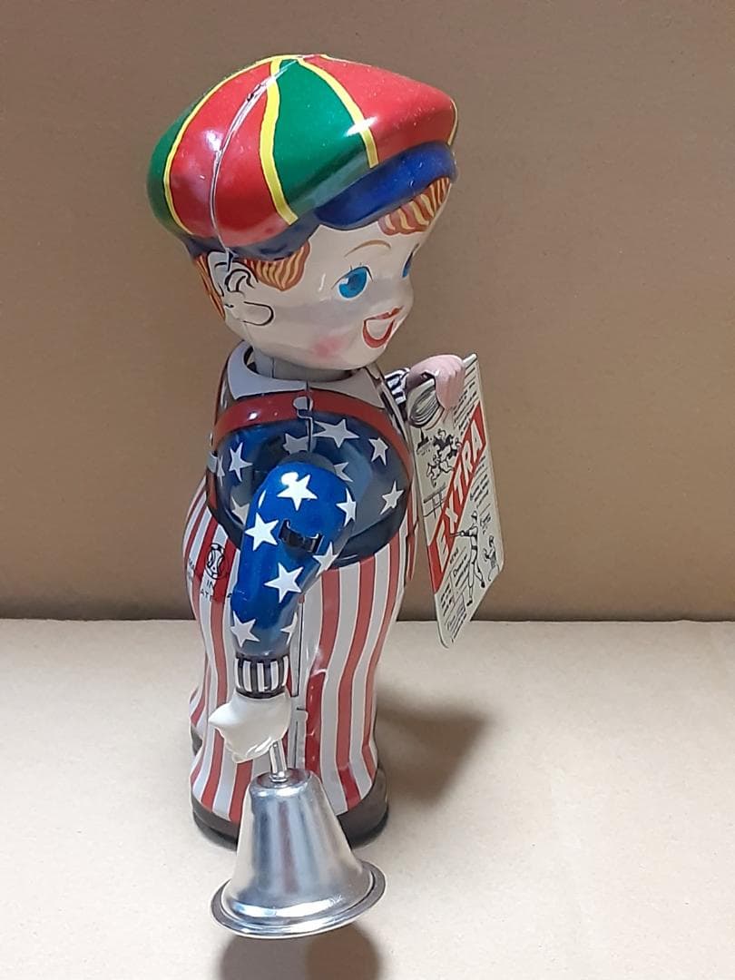 ブリキのおもちゃ博物館（北原コレクション） NEWS-BOY　ベルが鳴ります