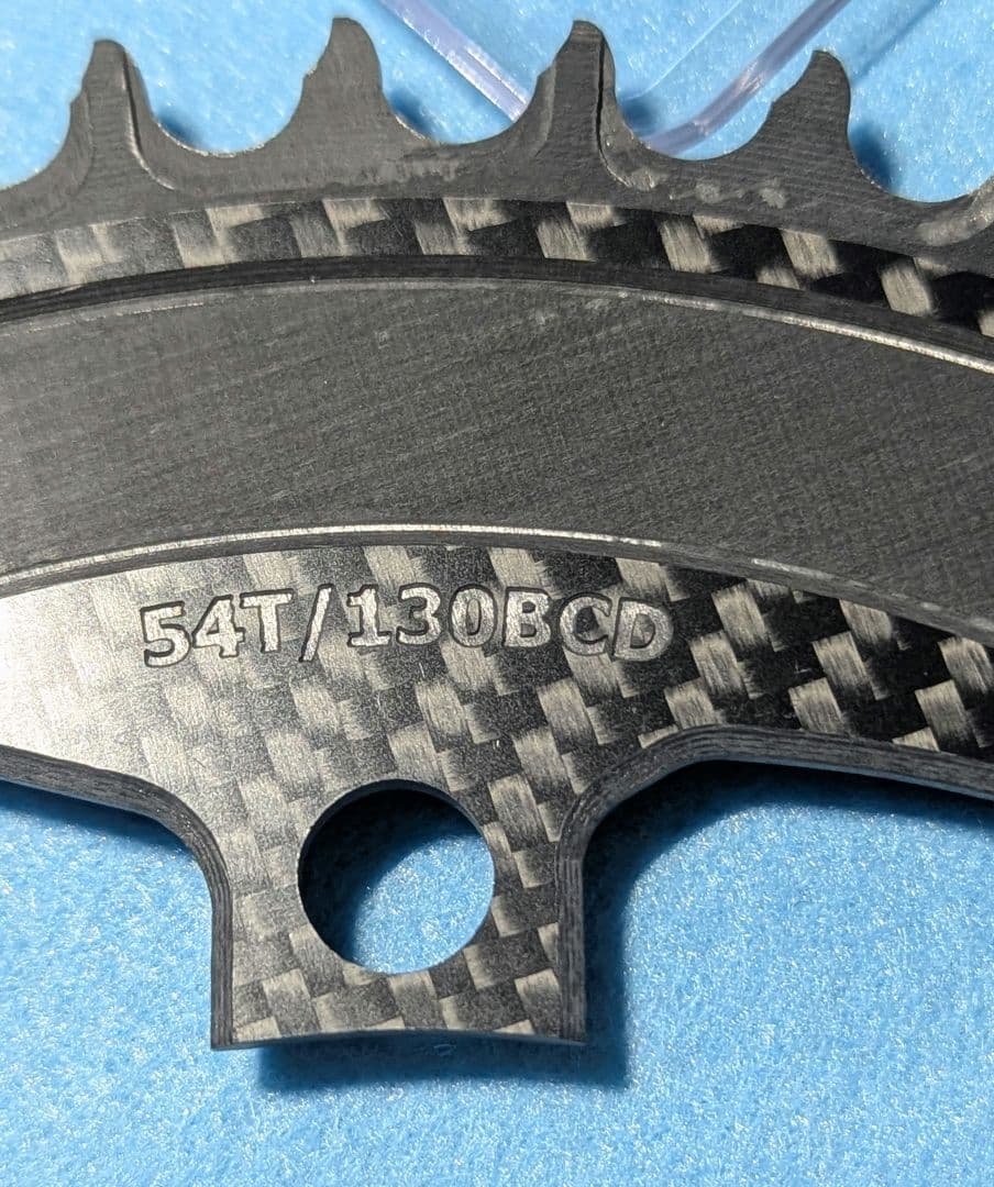 union jack カーボンチェーンリング 3K柄 54T pcd130