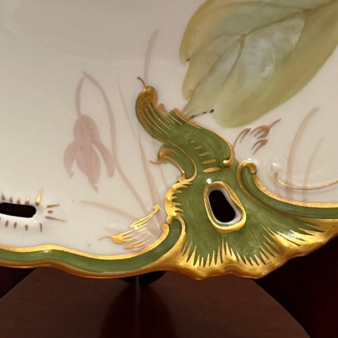 アンティーク　ニュンフェンブルク　静物画　手描き　陶板画　絵皿　超美品　プレート