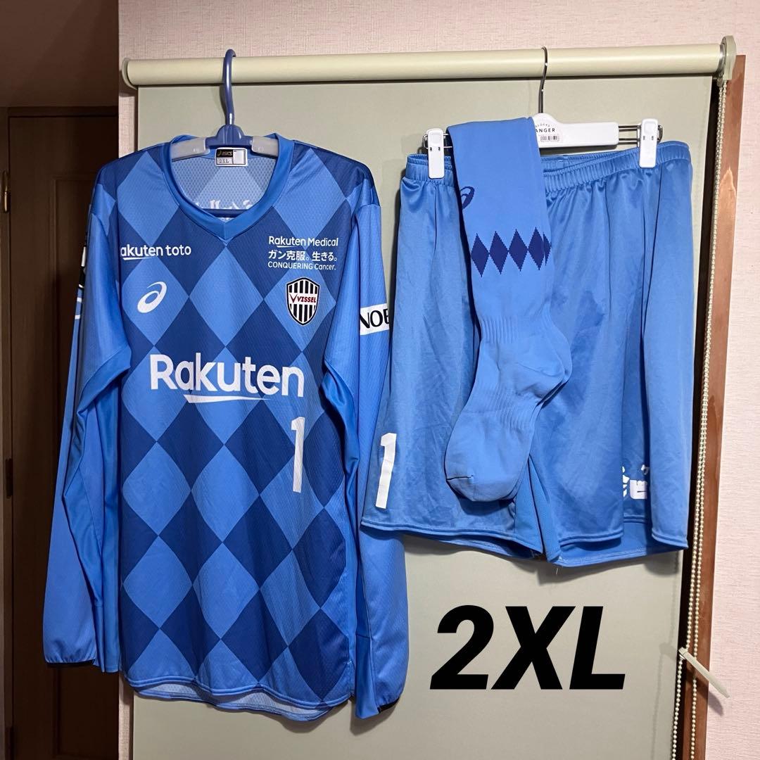 ヴィッセル神戸 ユニフォーム ソックス ユース 支給品　アシックス 2XL 美品