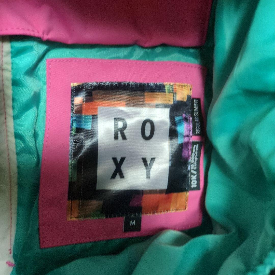 ROXY　スノボウェア　上下セット　Ｍ　ロゴ　総柄　カラフル　ピンク