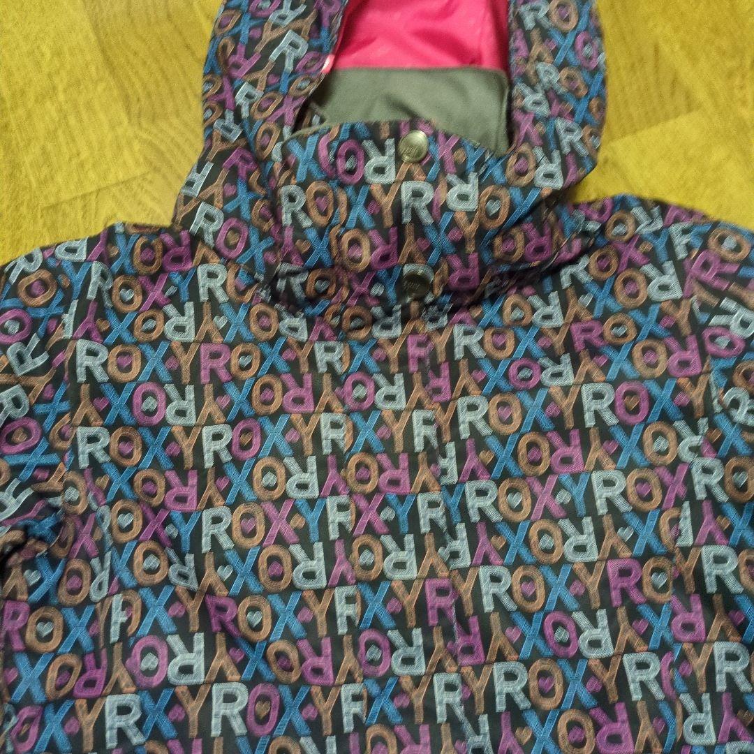 ROXY　スノボウェア　上下セット　Ｍ　ロゴ　総柄　カラフル　ピンク