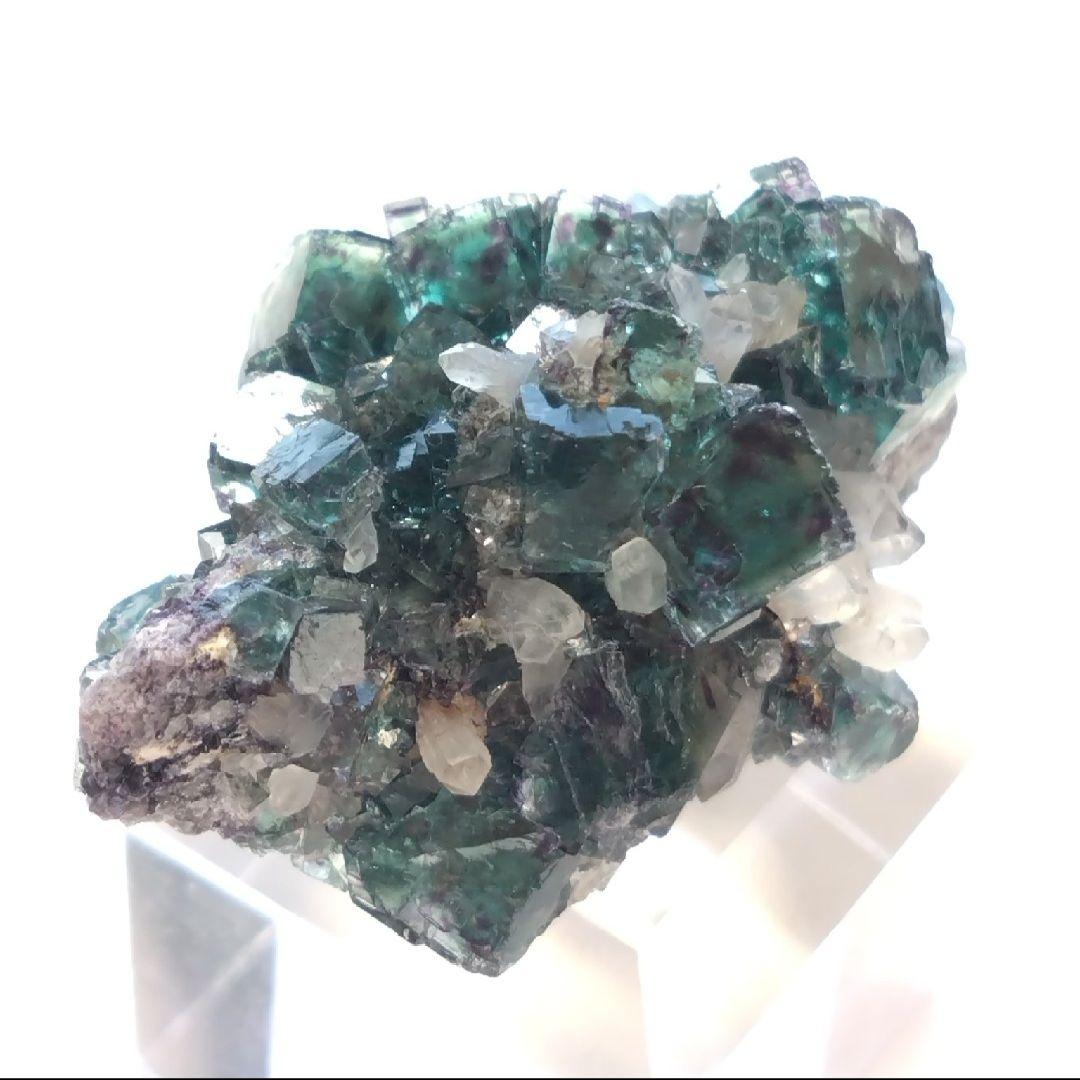 フローライト　クォーツ　オコルス　ナミビア産　鉱物　標本