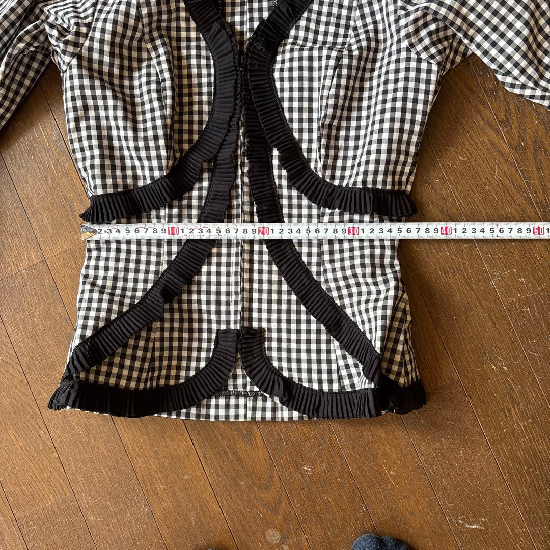 フラメンコツーピース　黒白チェック