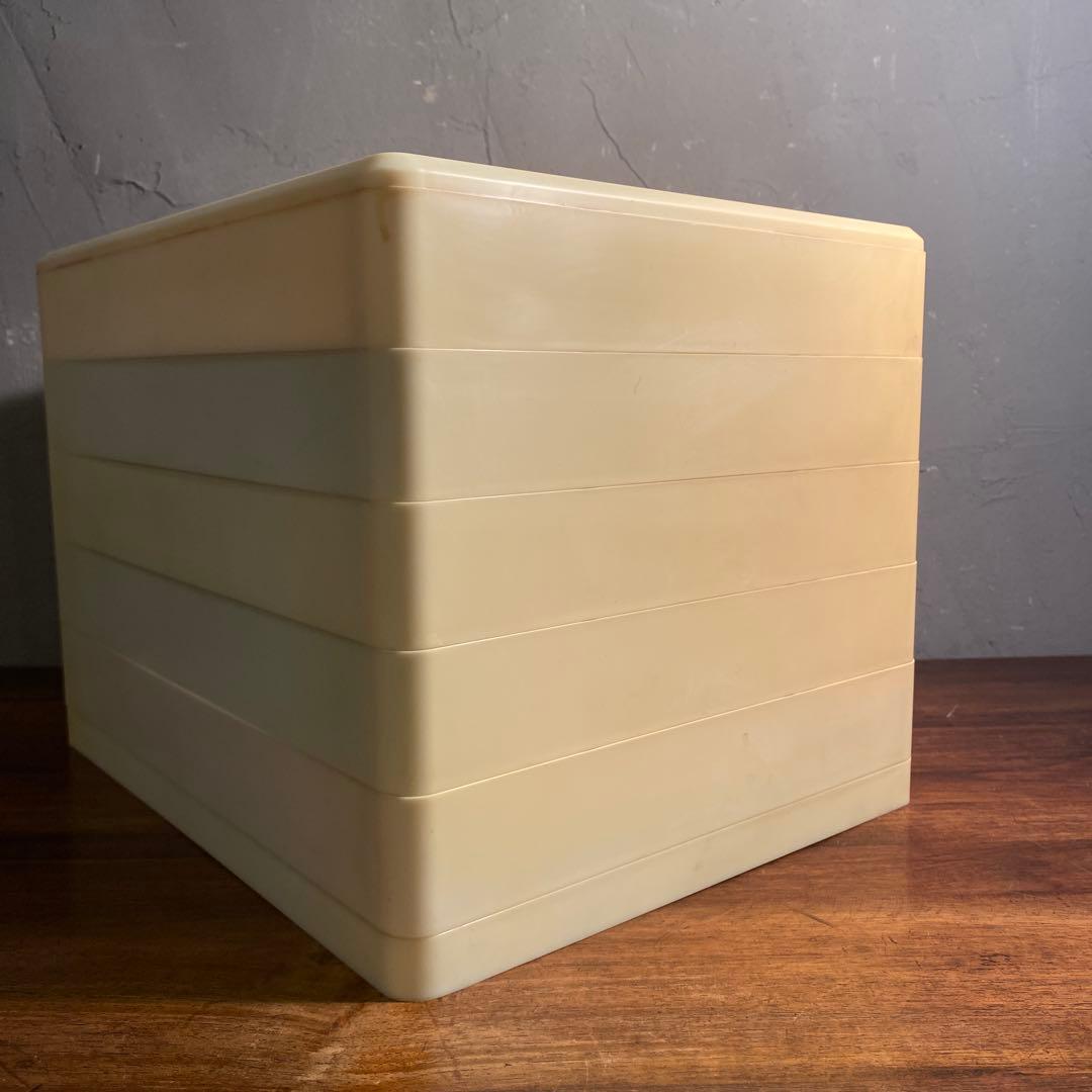 昭和レトロ 五段書類入れ 小引き出し 収納 レトロポップ スペースエイジ