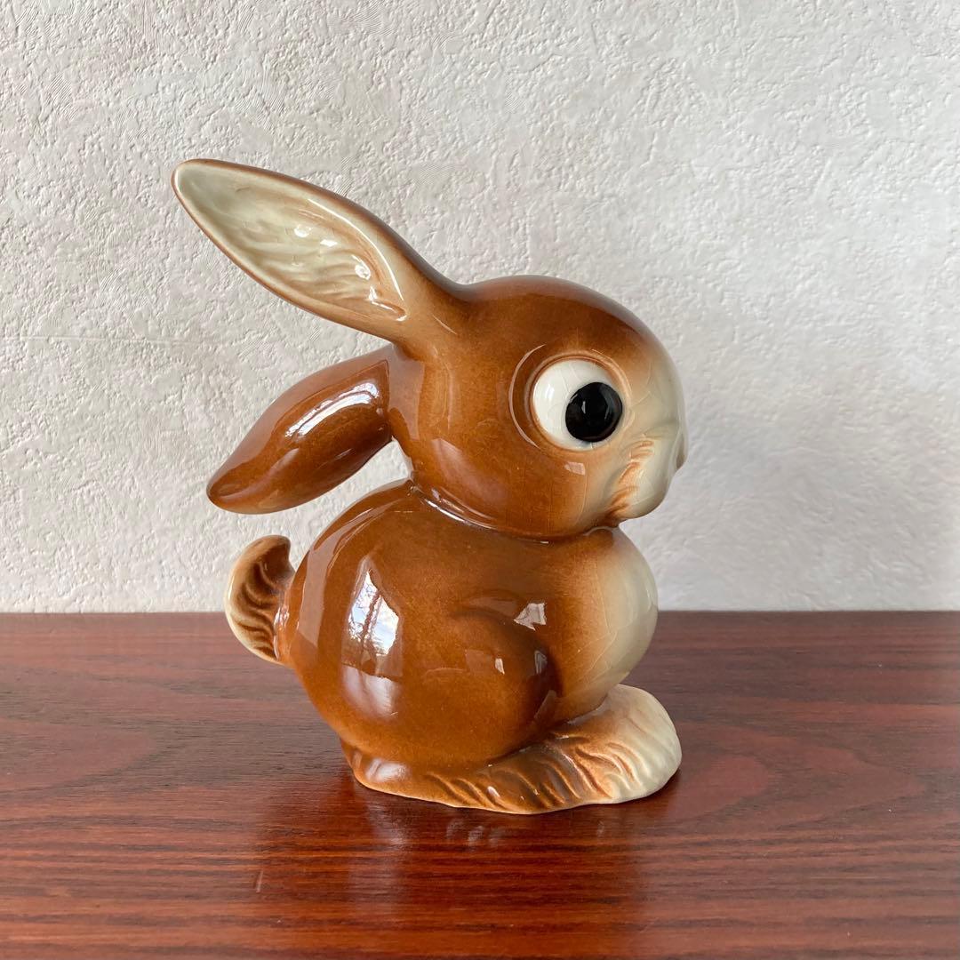 うさぎ　ゲーベル　陶器　レトロ　フィギュリン　置物　ドイツ　ヴィンテージ