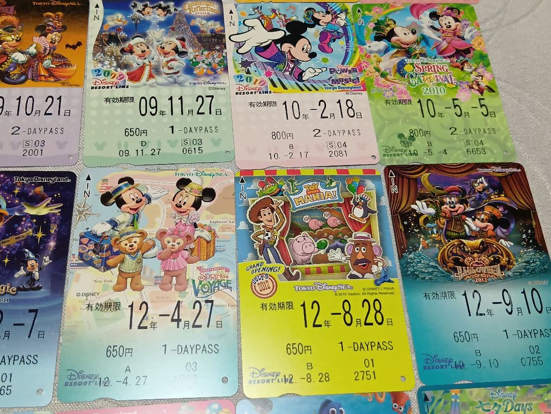 使用済　ディズニーリゾートライン　フリーきっぷ　まとめ売り　44枚
