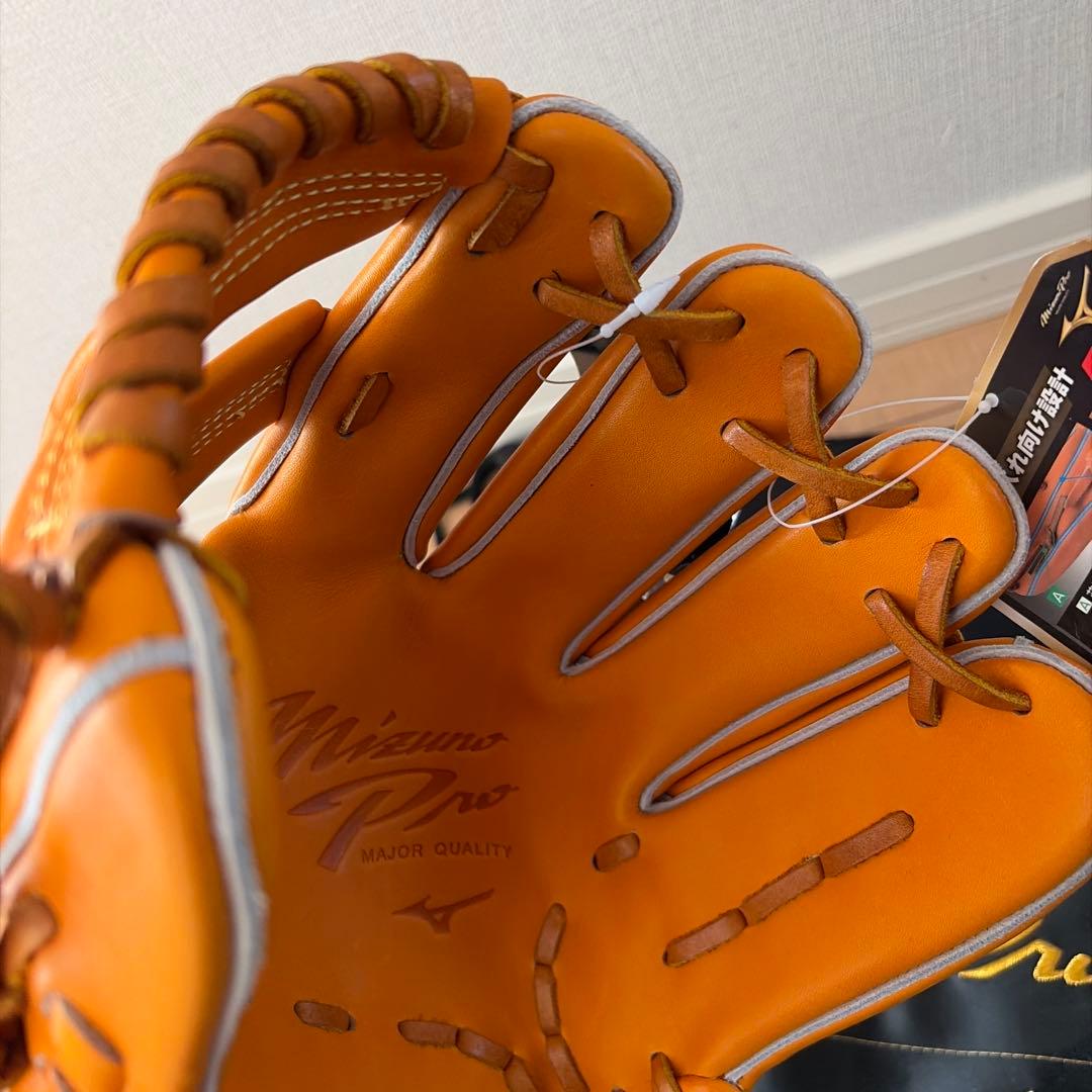 MizunoPro 硬式グローブ オレンジ