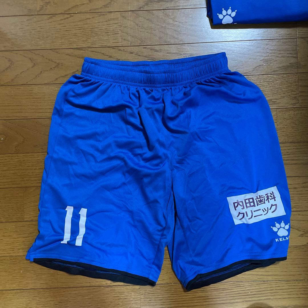 【支給品】いわてグルージャ盛岡　ユニホーム　青色 背番号11 上下セット　ケルメ