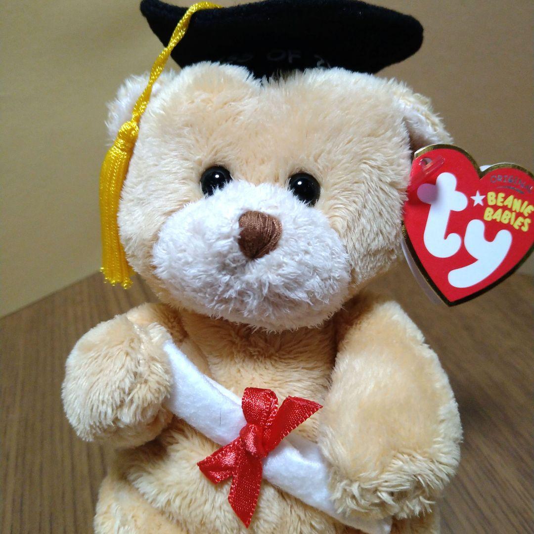ty ぬいぐるみ クマ ビーニーベイビーズ 卒業 卒園 くま 角帽 熊
