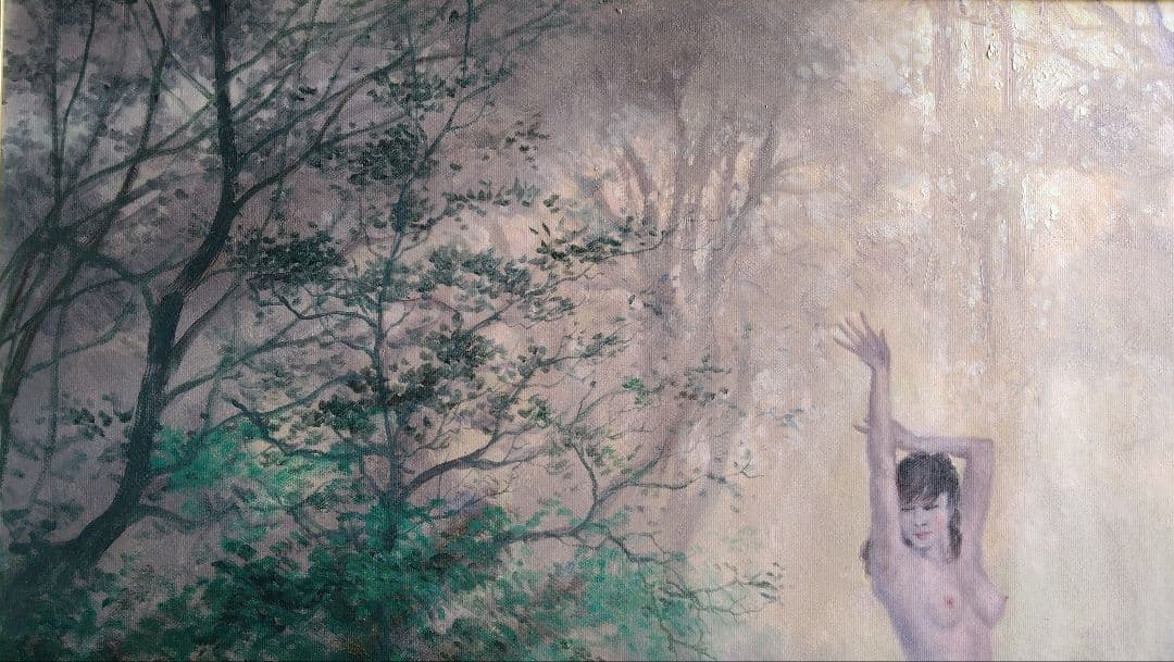 伝説の逃亡画家　人見友紀　油絵　裸婦　油彩　20号　人見友紀