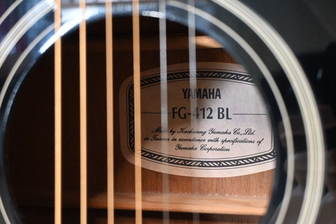 【整備・清掃・弦交換済】YAMAHA FG-412 BL アコギ ブラック 黒