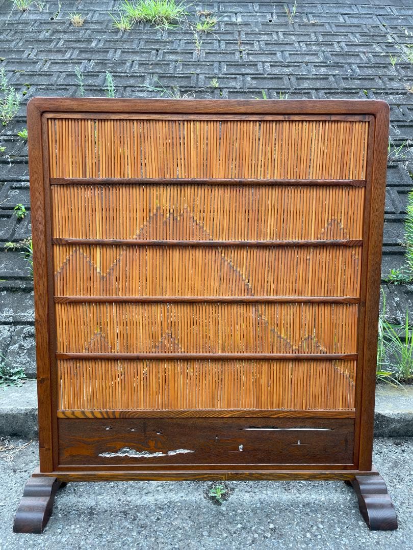 古竹屛風　アンティーク