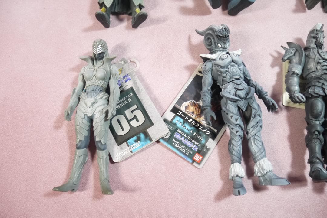 仮面ライダー555　オルフェノク　タグ付きソフビ　8体セット