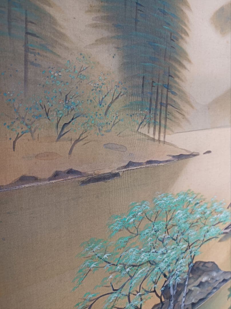 軸 開運 おもてなし 絵 龍脈 山水 花 紅葉 中国 風水 美術 骨董 インテリ