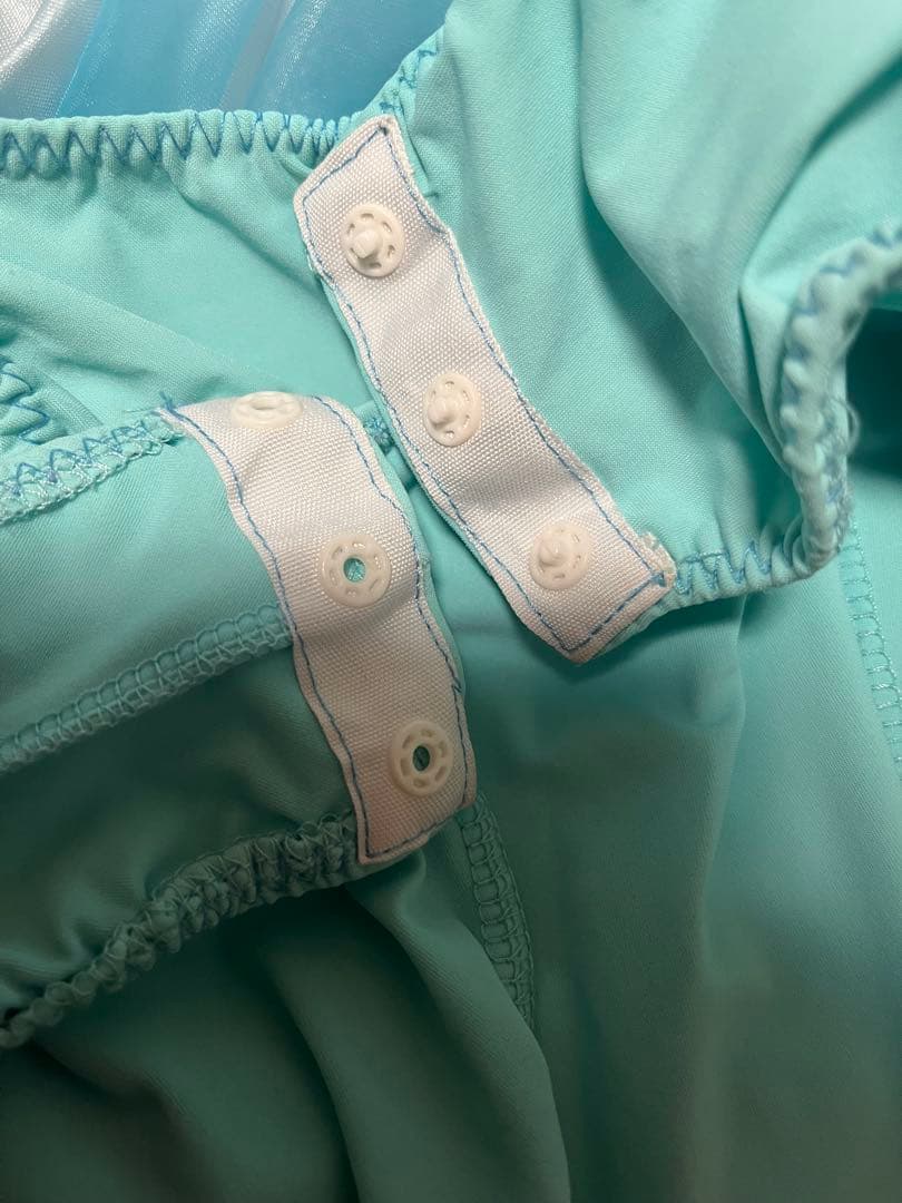 ❤️社交ダンス❤️ハートアリエル風ブルー&ホワイトスタンダードドレスM