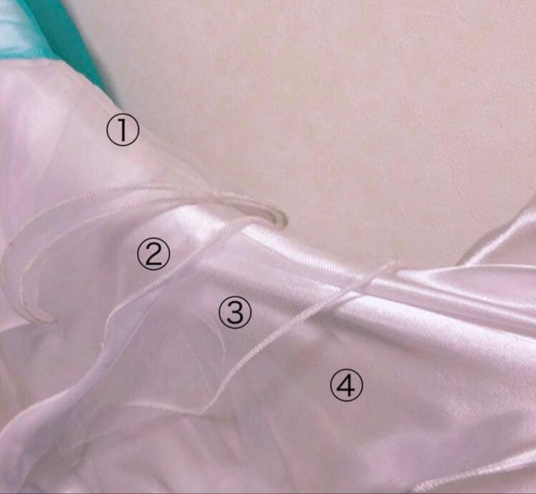 ❤️社交ダンス❤️ハートアリエル風ブルー&ホワイトスタンダードドレスM