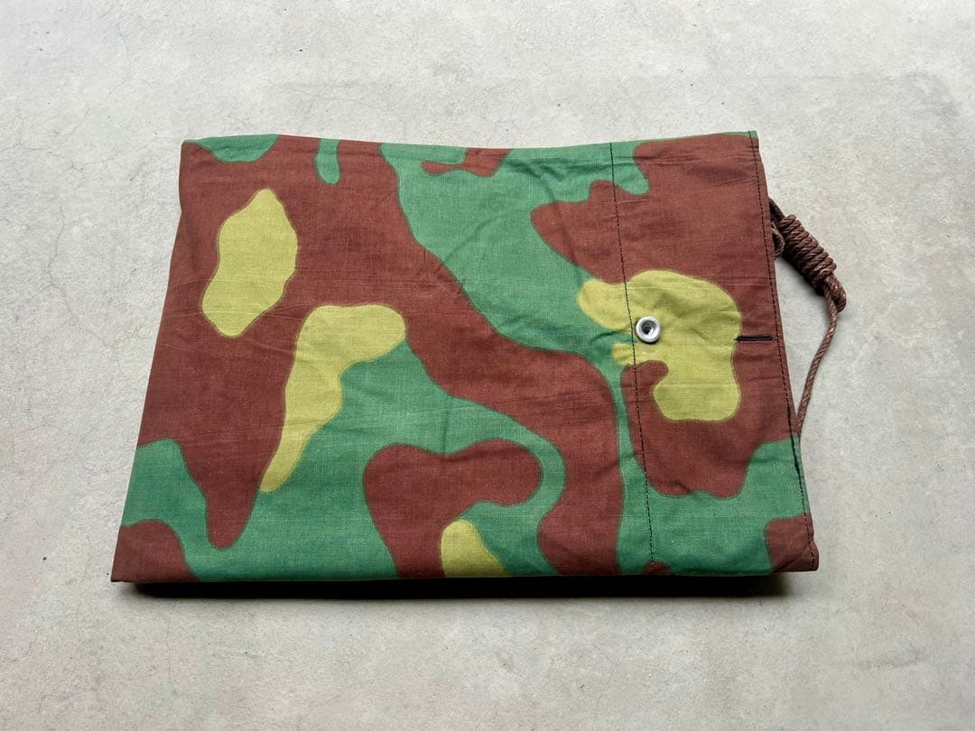 ①1952年製 デッドストック イタリア軍幕 タープ テント サンマルコ迷彩