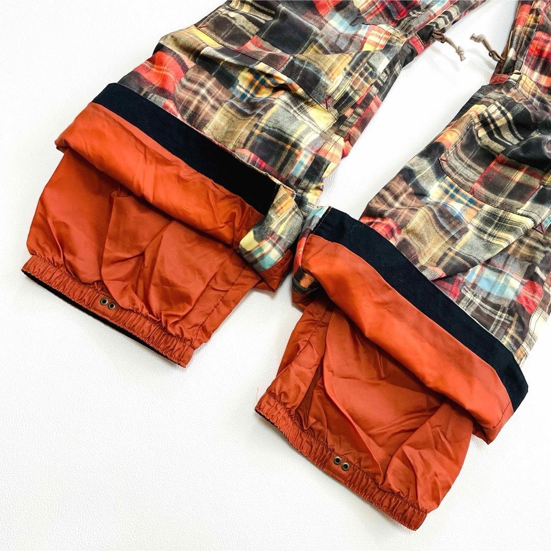 6646 バートン　ビブパンツ　パッチワーク柄　つなぎ　スノーボード レディース