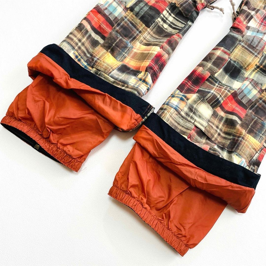 6646 バートン　ビブパンツ　パッチワーク柄　つなぎ　スノーボード レディース