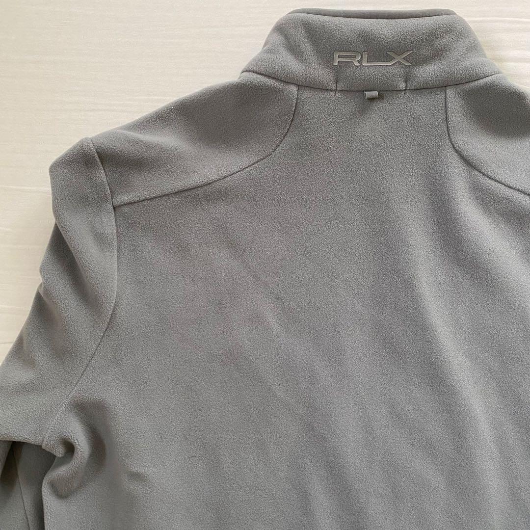 RLX フリース プルオーバー ハーフジップ ナイロン切り返し キルティング