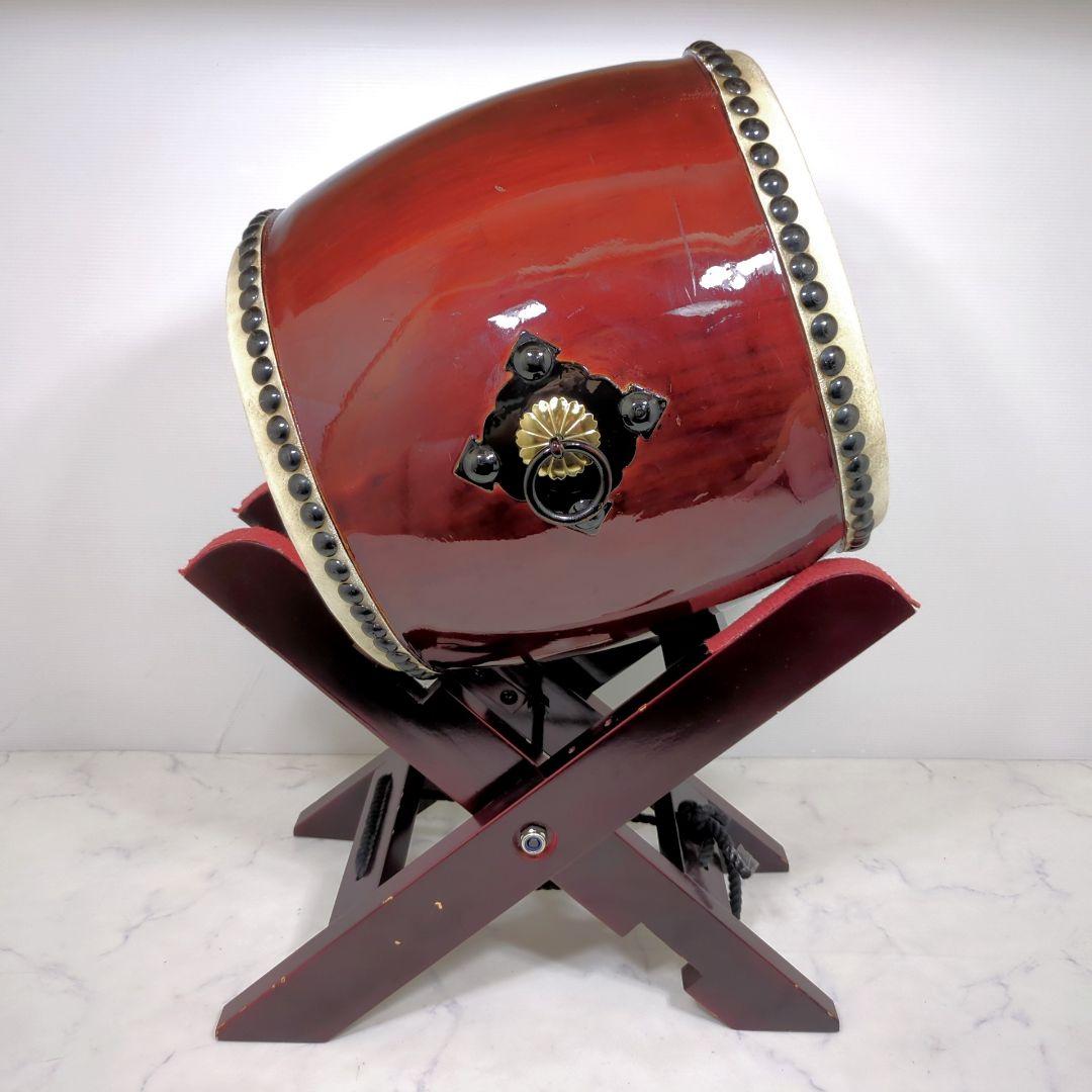 和太鼓 長胴 一尺 撥 台付き