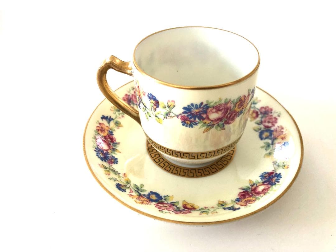 アビランド リモージュ カップ&ソーサー 金彩花柄 【アンティーク】