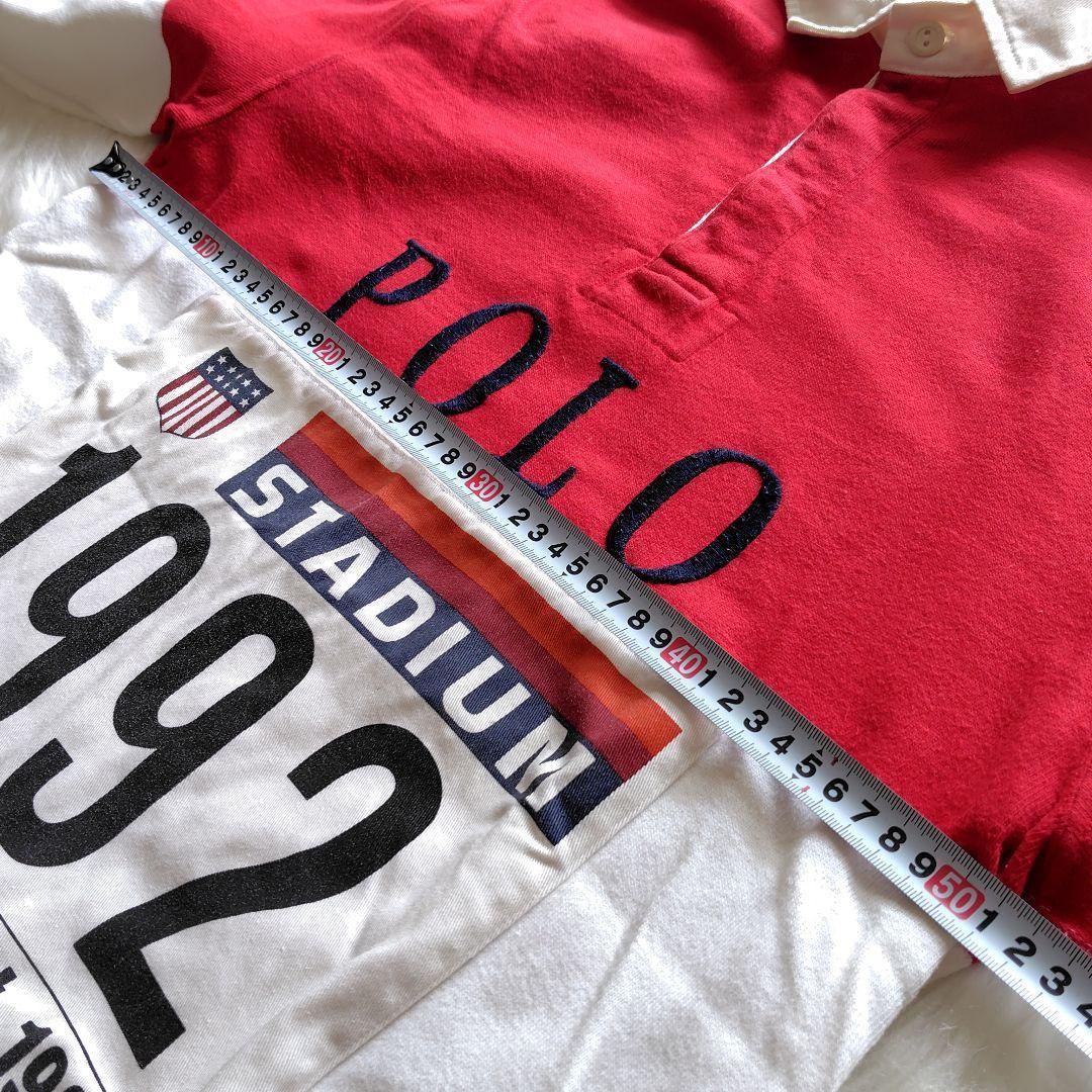 ✨大きいサイズ✨ラルフローレン★1992 スタジアム ラガーシャツ★L★超名作