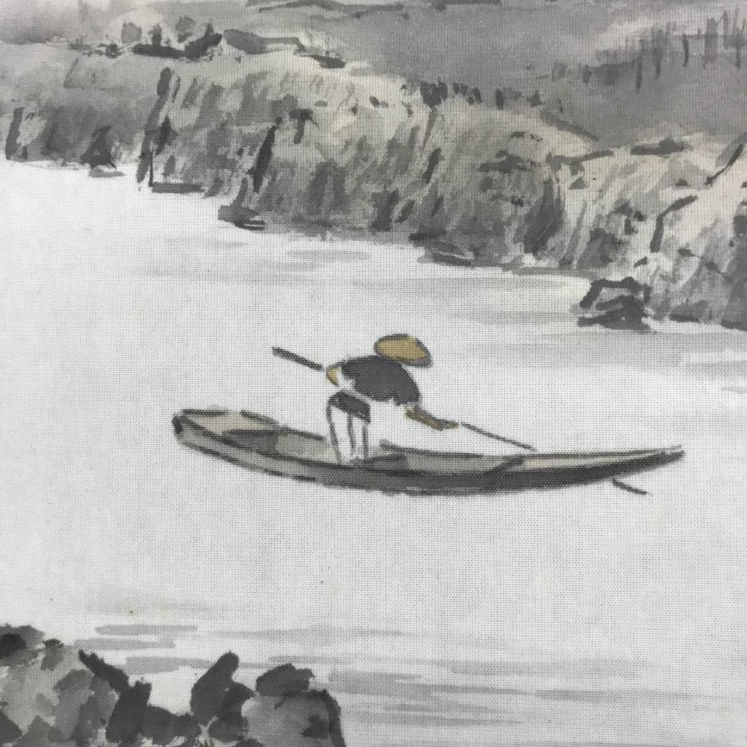 【真作】斎藤翠紅/山水図/師恒富/掛軸/名家伝来/AD-861