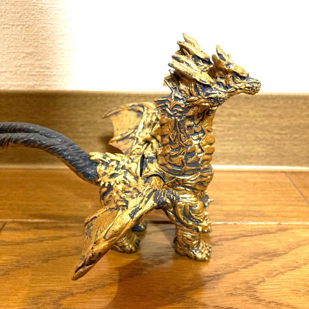 怪獣 キングギドラ フィギュア 当時物 ゴジラ 東宝 希少 金 SHF 真骨彫