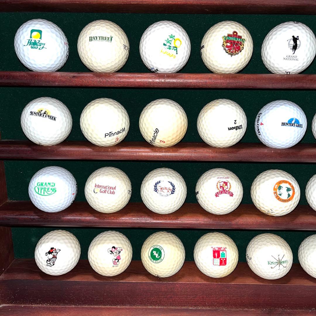 ★激レア★希少★ゴルフボールコレクション木製ケース★ボール付き★記念ボール★01
