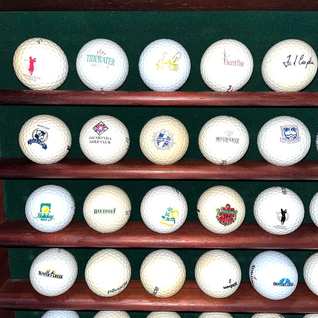 ★激レア★希少★ゴルフボールコレクション木製ケース★ボール付き★記念ボール★01